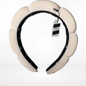 Lele Sadoughi Cream Padded Petal Headband